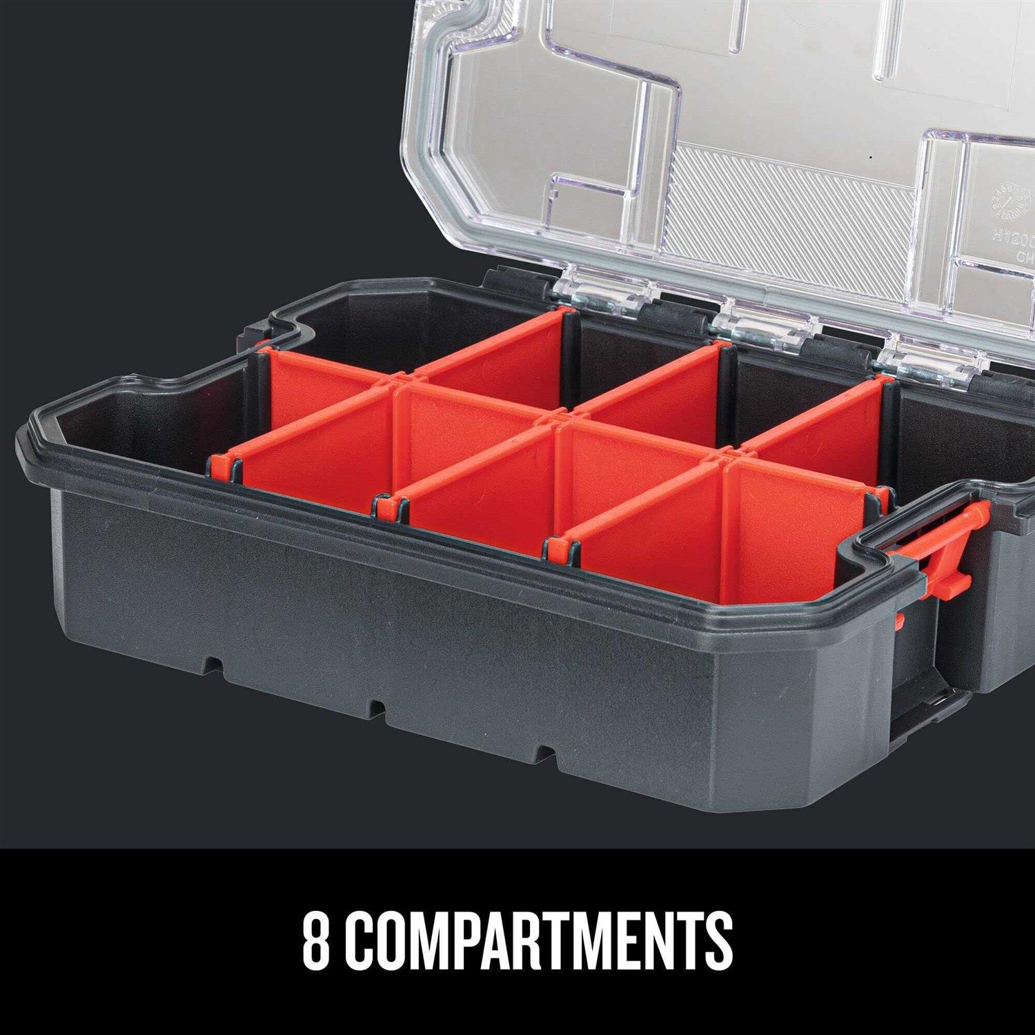 CRAFTSMAN VERSASTACK 8-Compartment Plastic Small Parts Organizer CMST17827 - Image 2