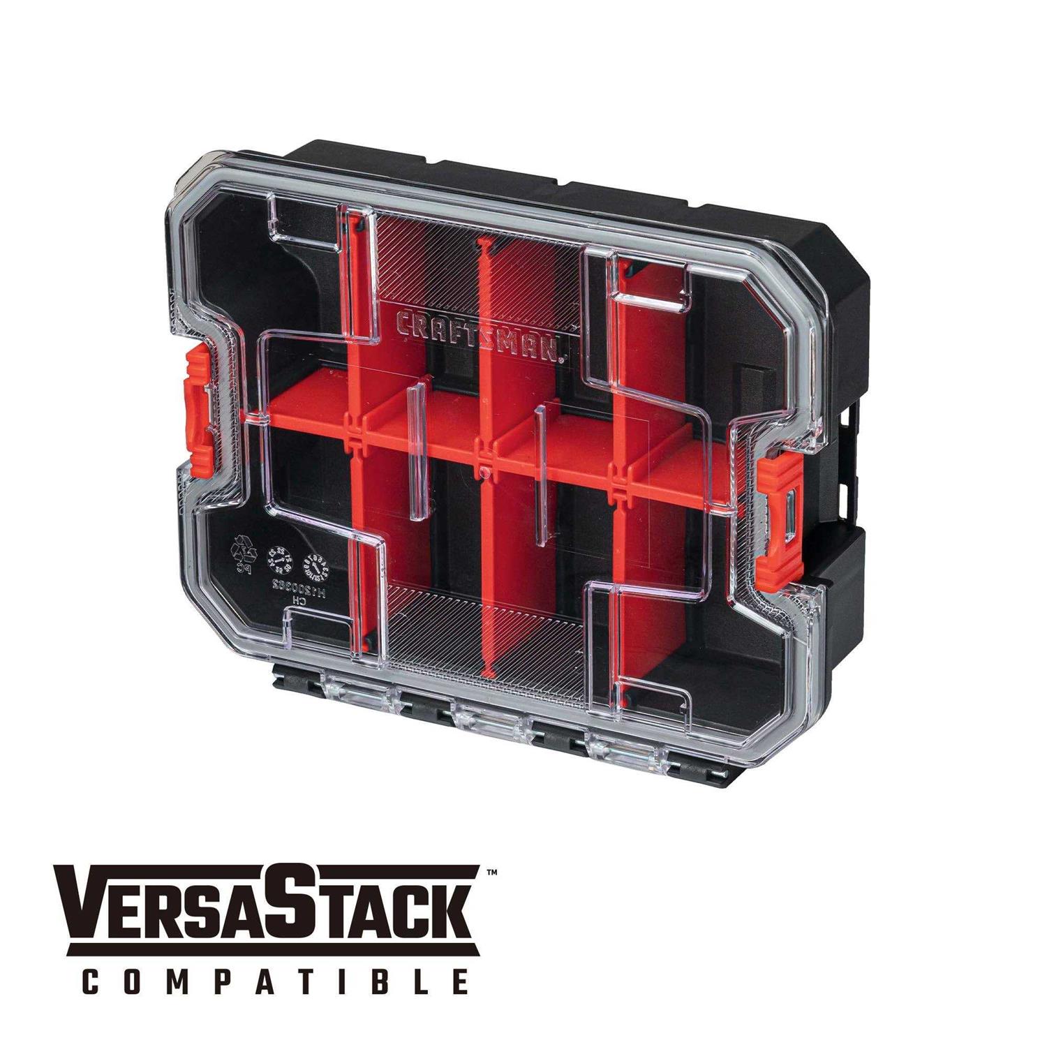 CRAFTSMAN VERSASTACK 8-Compartment Plastic Small Parts Organizer CMST17827 - Image 5
