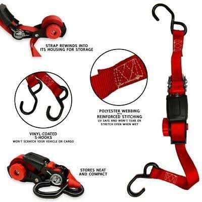 Self-Storing NeatStrap Ratchet Strap 1 in x 15 ft 4 Pack - Image 3