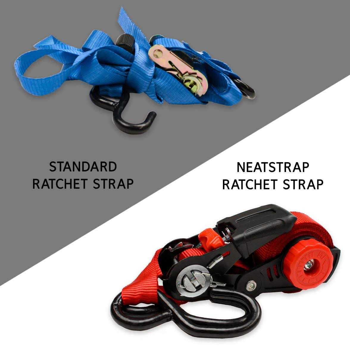 Self-Storing NeatStrap Ratchet Strap 1 in x 15 ft 4 Pack - Image 4