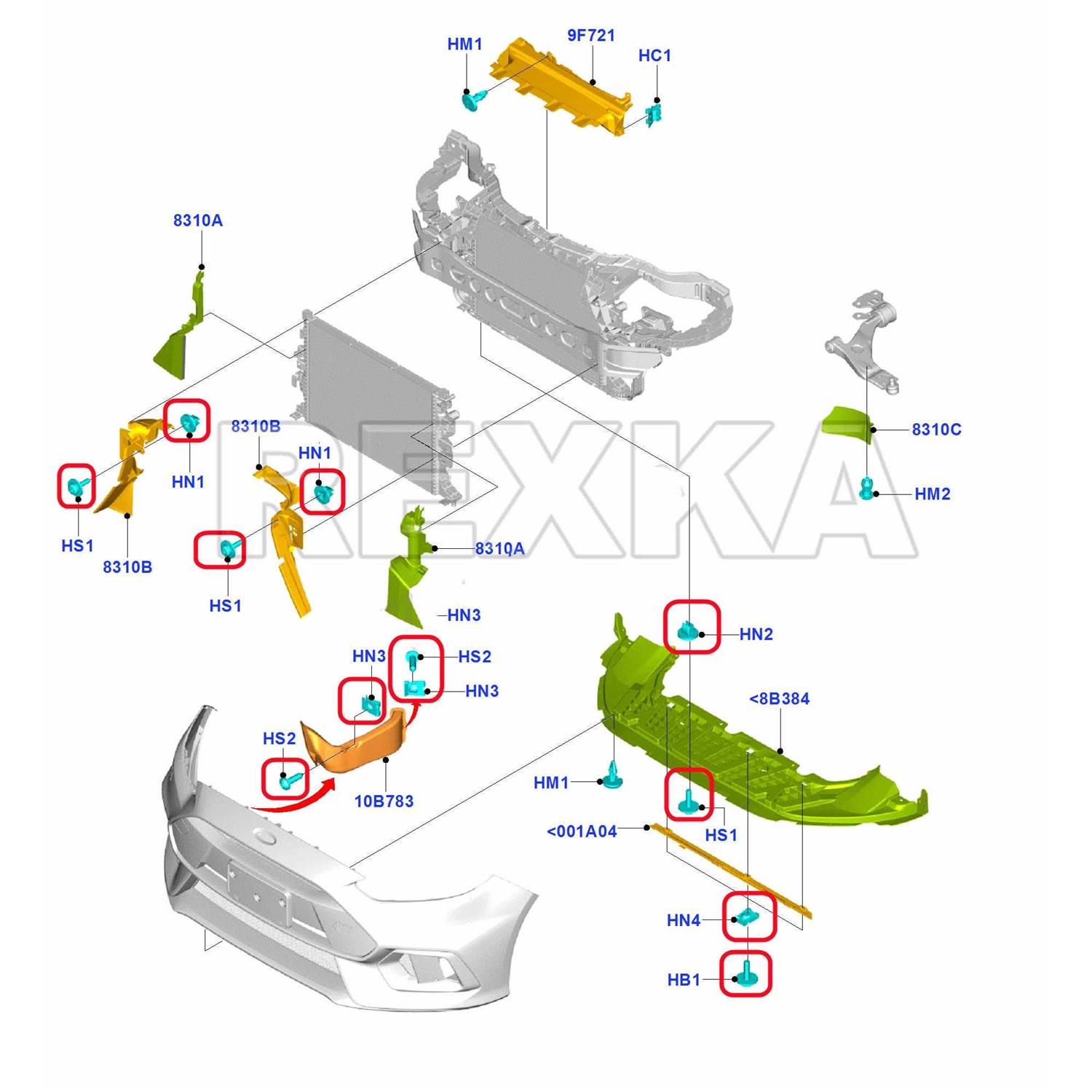 Rexka 15 Sets T30 Engine Splash Shield Guard Undertray Cover Screws Bolt Nut Clip Kit Compatible with Ford Focus Fusion Escape Explorer C-Max - Image 5