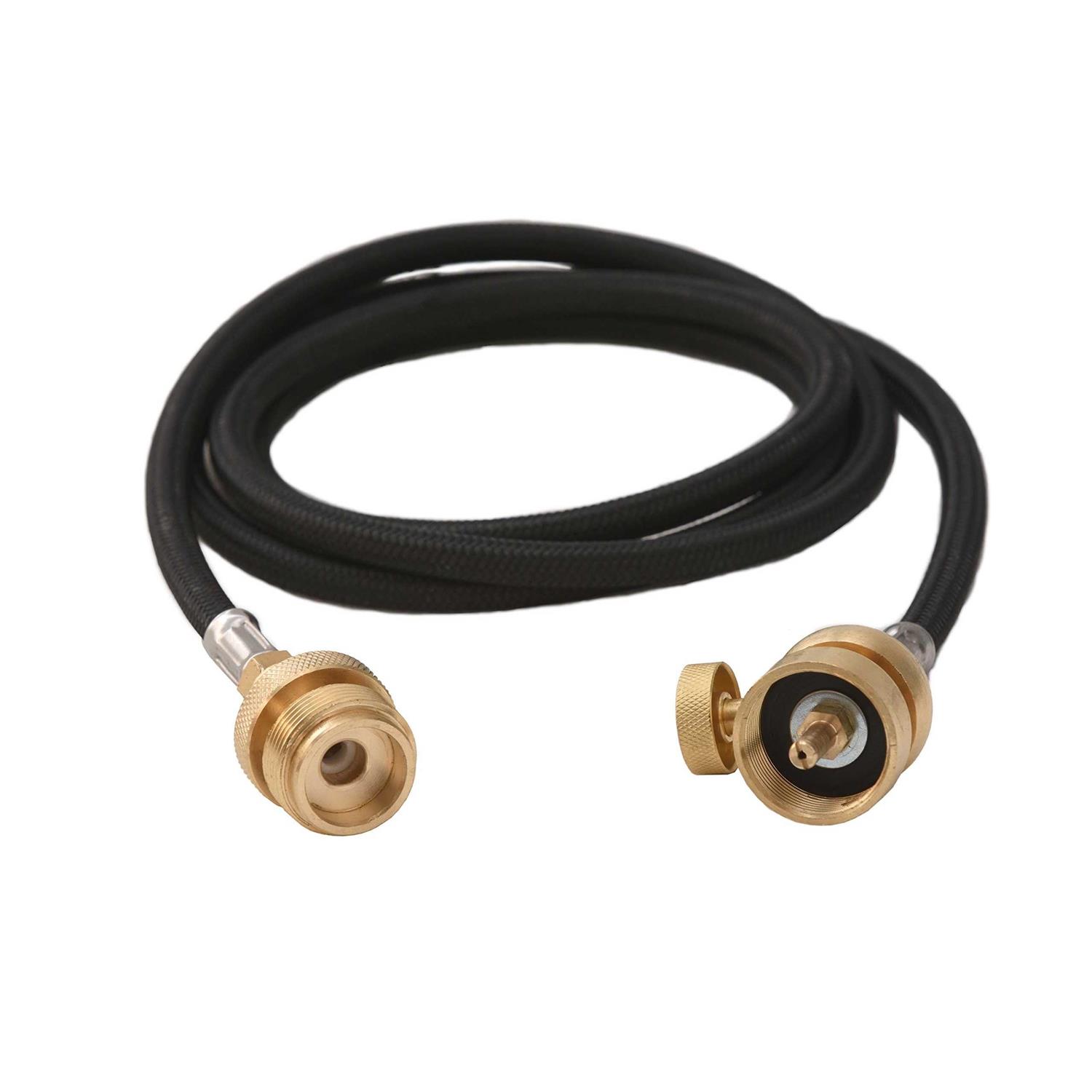 Flame King Flexible 5 FT Extension Hose For 1Lb Propane Tank Cylinder - Image 3