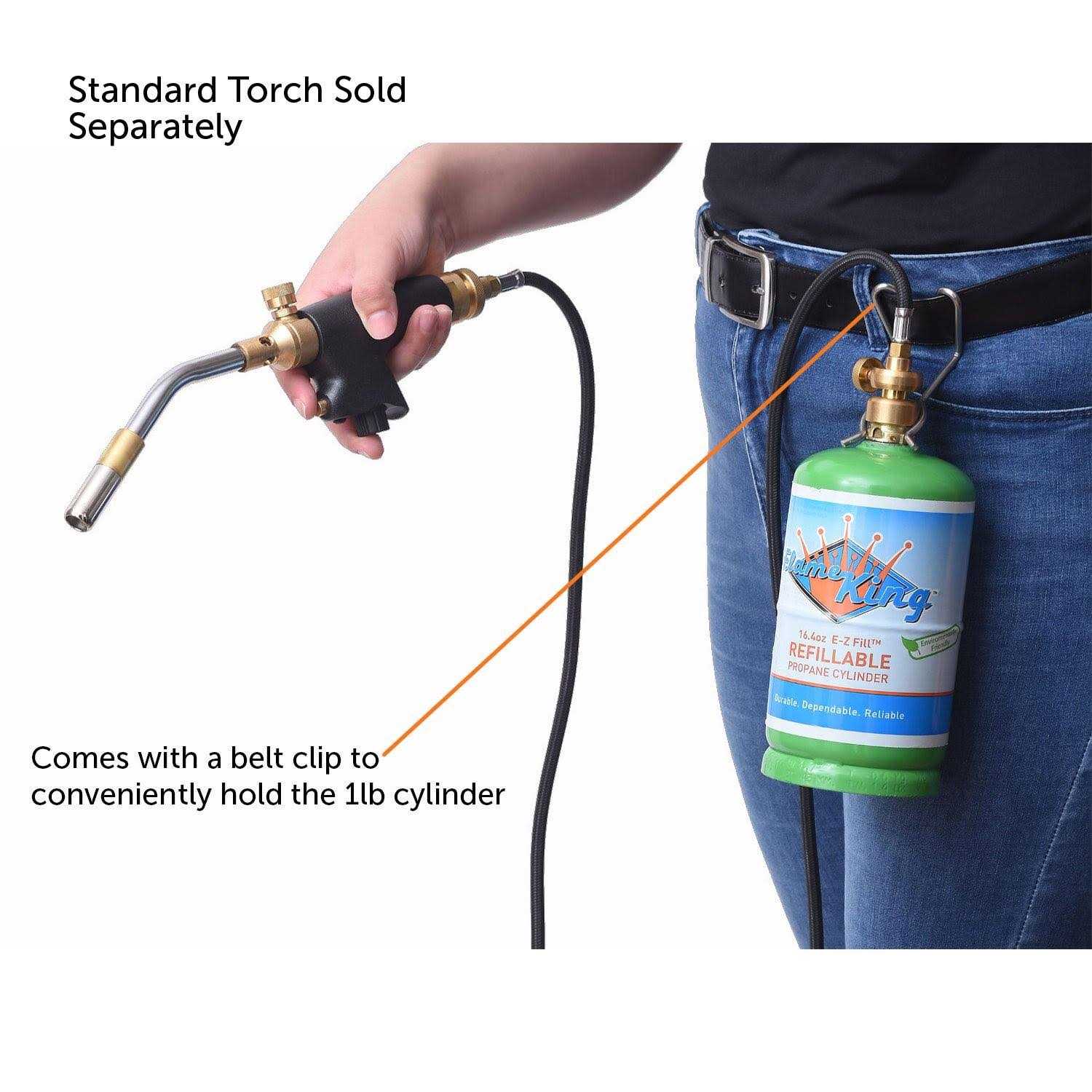 Flame King Flexible 5 FT Extension Hose For 1Lb Propane Tank Cylinder - Image 4