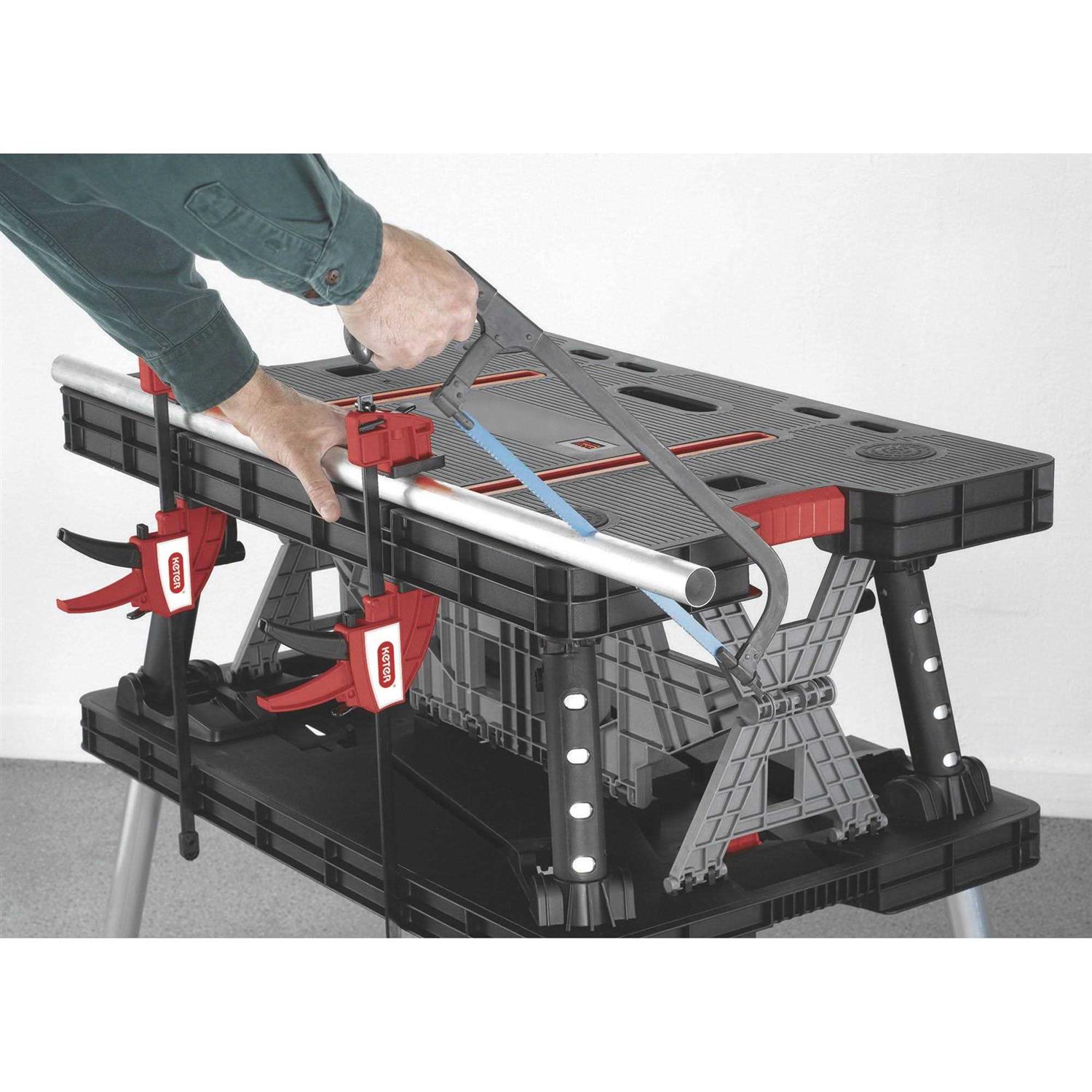 Keter Folding Work Table 750-Lb. Capacity with Extendable Legs - Image 2