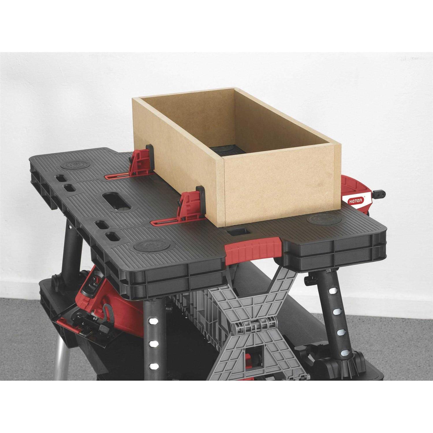 Keter Folding Work Table 750-Lb. Capacity with Extendable Legs - Image 4