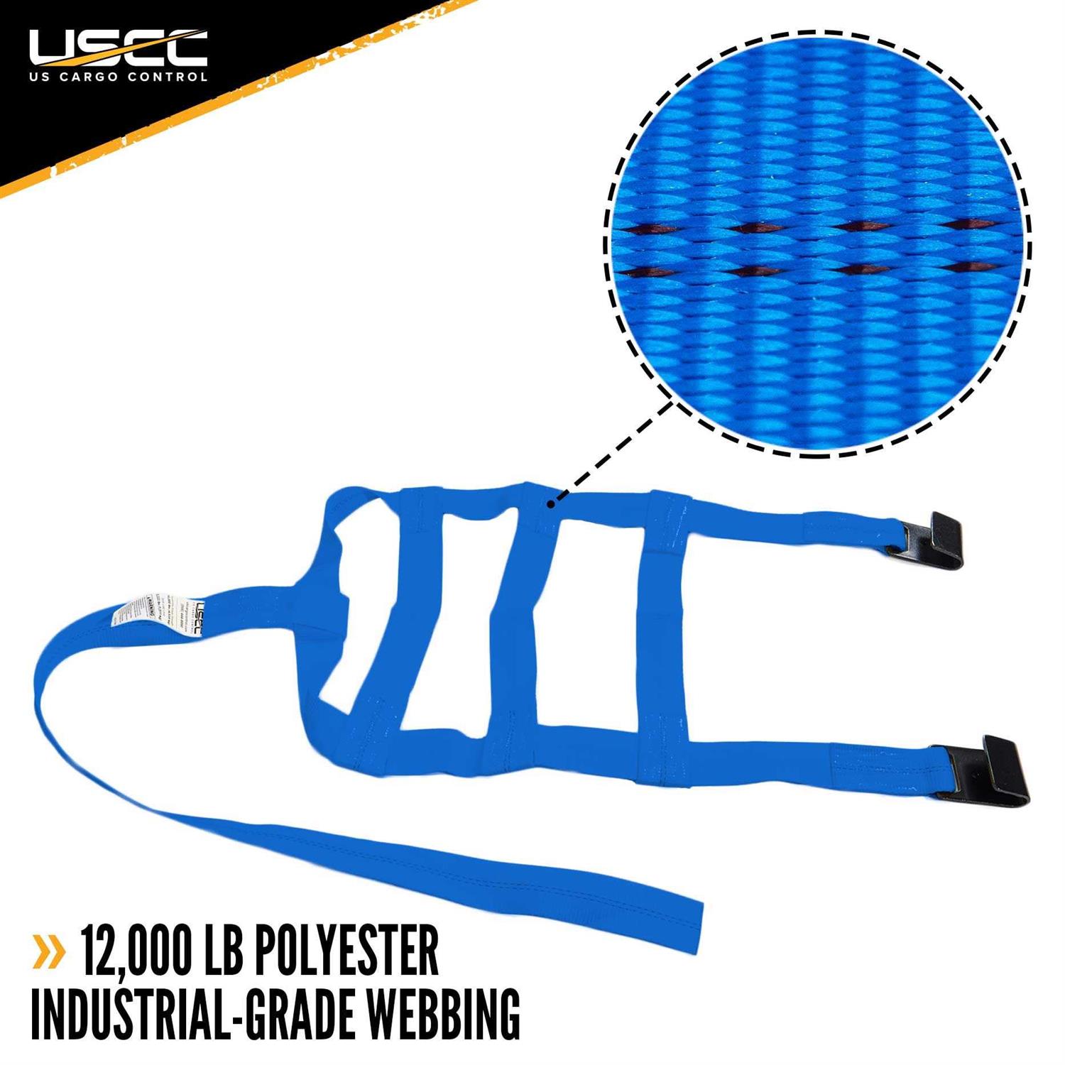 US Cargo Control Blue Extra Large Tow Dolly Basket Strap with Twisted Snap Hooks - Image 4