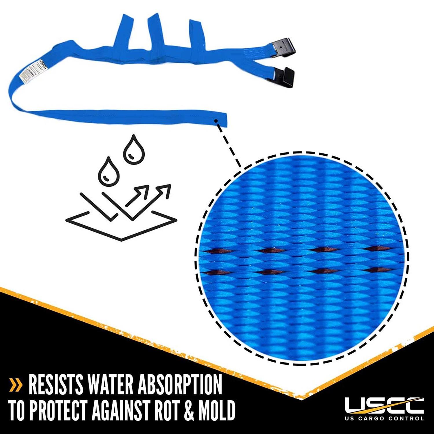 US Cargo Control Blue Extra Large Tow Dolly Basket Strap with Twisted Snap Hooks - Image 5