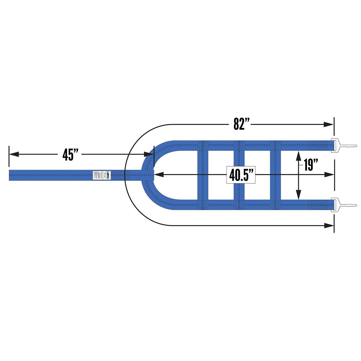 US Cargo Control Blue Extra Large Tow Dolly Basket Strap with Twisted Snap Hooks - Image 5