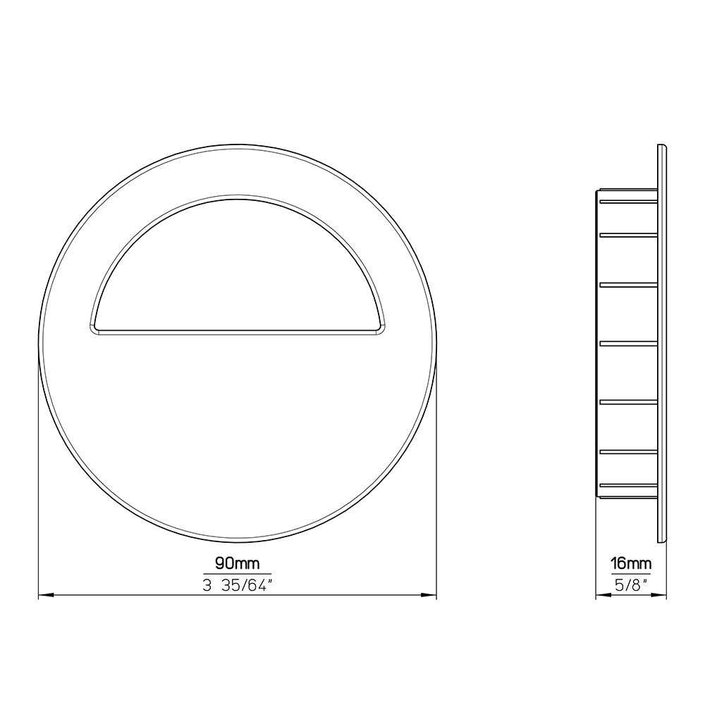 Siro Designs Stylish Recessed Pull in Stainless Steel Effect 2151-90ZN21 - Image 3