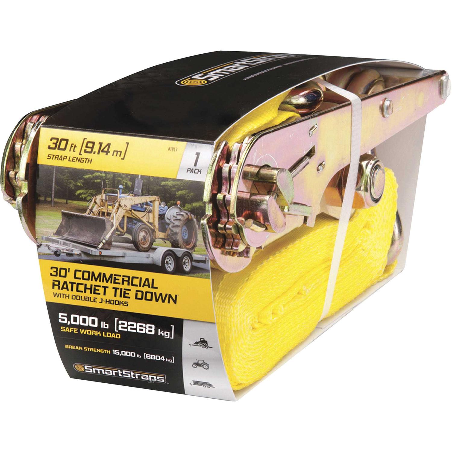 SmartStraps 30 ft. Commercial-Duty Ratchet Tie-Down with J-Hooks - Image 3