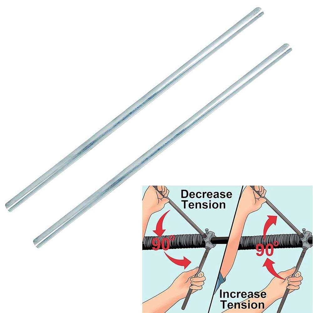Originalidad 1/2 Inches Diameter x 18 Inches Long Torsion Spring Winding Rods, Garage Door Winding Bars, Use for Adjusting or Replacing Gara