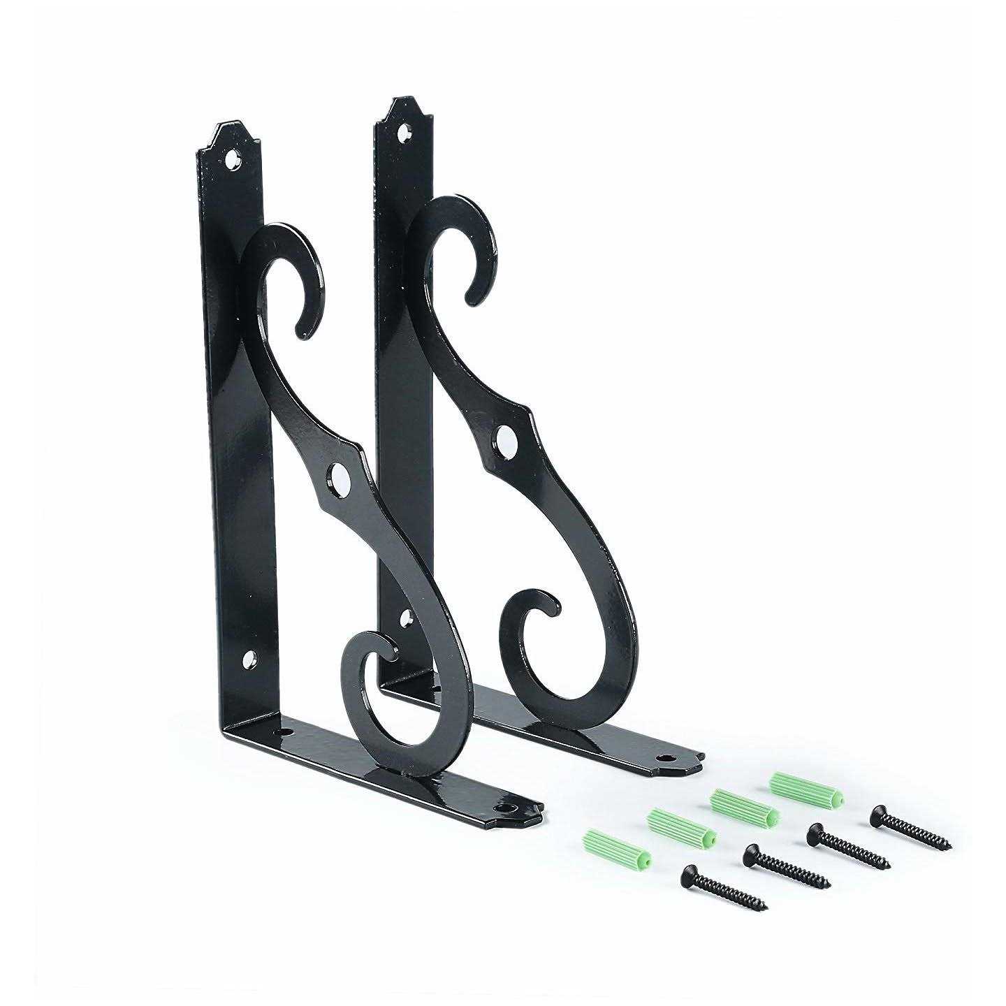 Etechmart Decorative Shelf Brackets 5 Inch Wall Mounted Floating Shelf Bracket for DIY Open Shelving