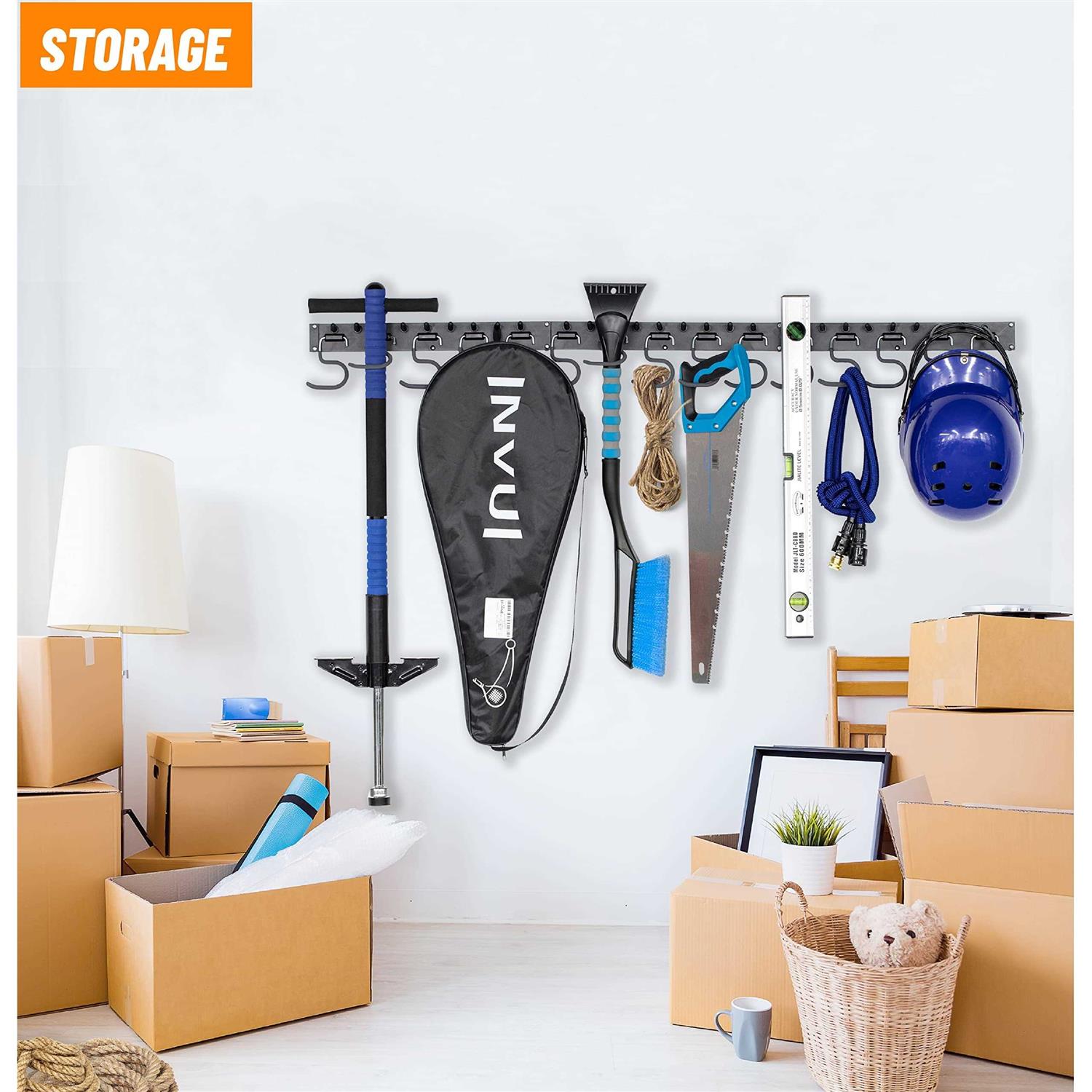 POETISKE Garage Tool Organizer Wall Mount 4PC Garage Storage Shelving Heavy Duty Wall Mount - Image 3