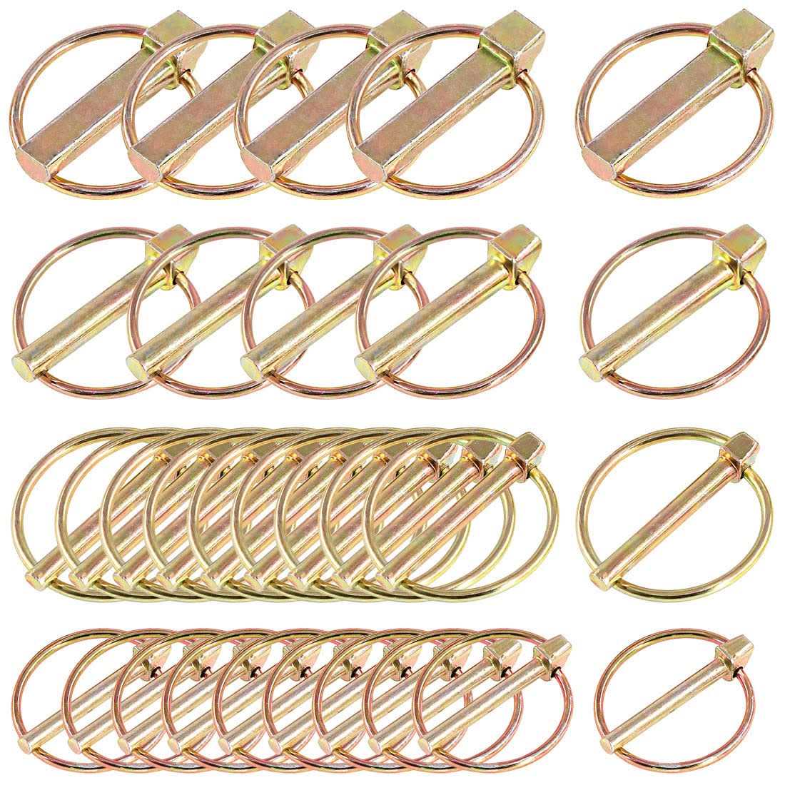 Glarks 30Pcs Heavy Duty Lynch Pin Assortment Kit for Farm Tractors Trailers Trucks Mowers - Image 3