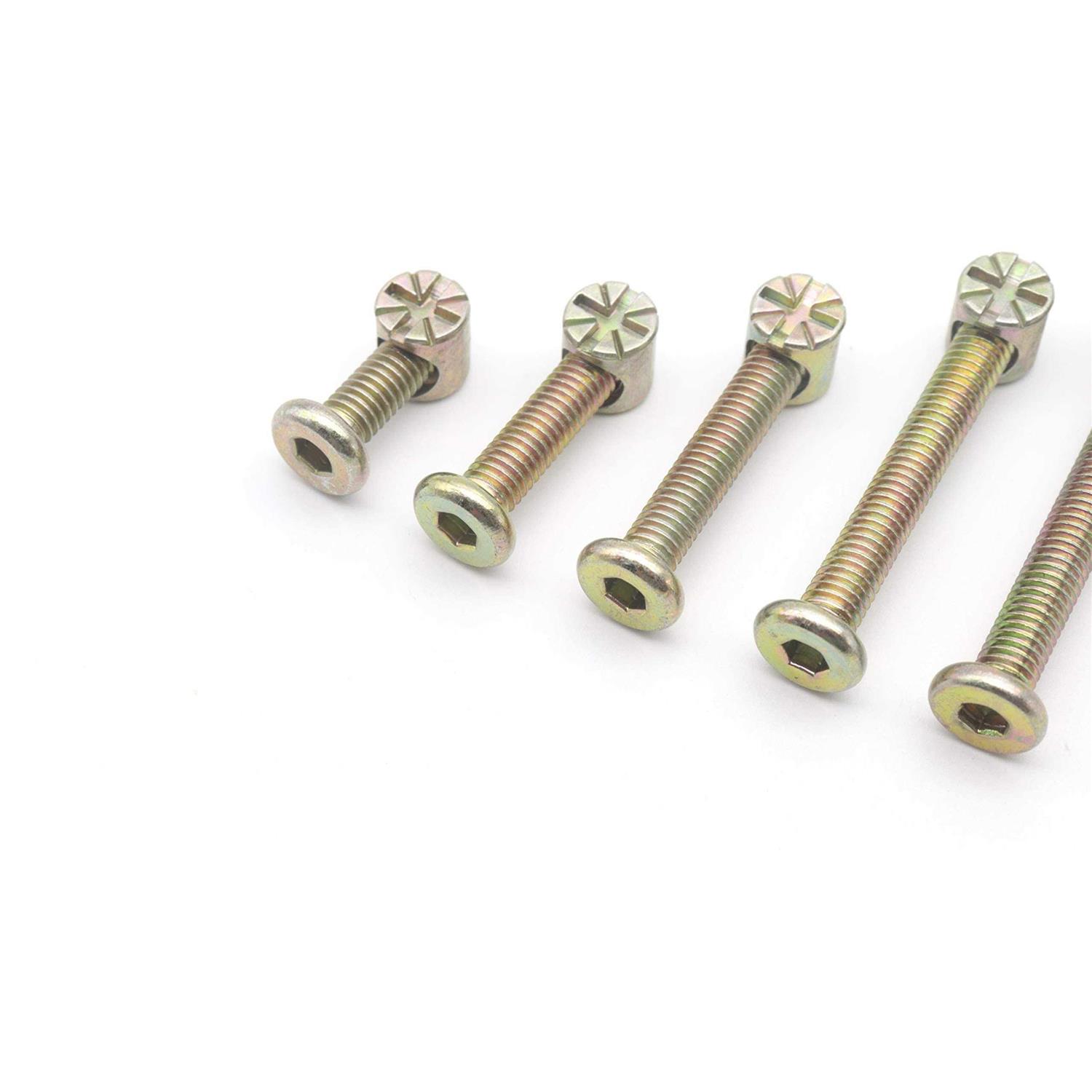 Crib Bolts Replacement Kit cSeao 50pcs Zinc Plated M6 Socket Cap Screws Barrel Nuts for Crib Cot Chairs Furniture Bed - Image 2