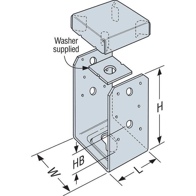 Simpson Strong-Tie ABU44RZ Adjustable Post Base Rough - Image 3