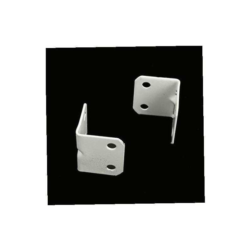 Uxcell Home Furniture Carbon Steel L Shape Corner Brace Plate 90 Degree Right Angle Bracket White 4pcs - Image 3