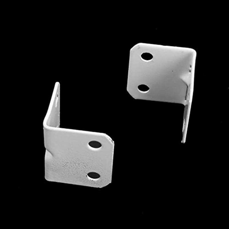 Uxcell Home Furniture Carbon Steel L Shape Corner Brace Plate 90 Degree Right Angle Bracket White 4pcs - Image 4