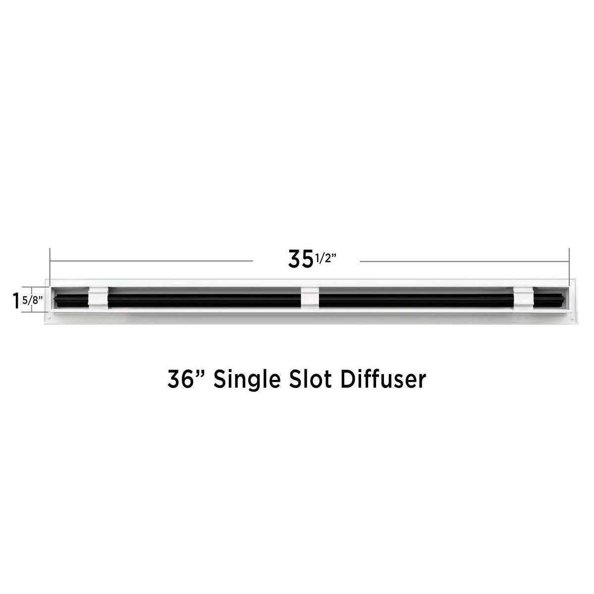 BUILDMART Linear Slot Diffuser Single Slot White Decorative Air Vent - Image 4