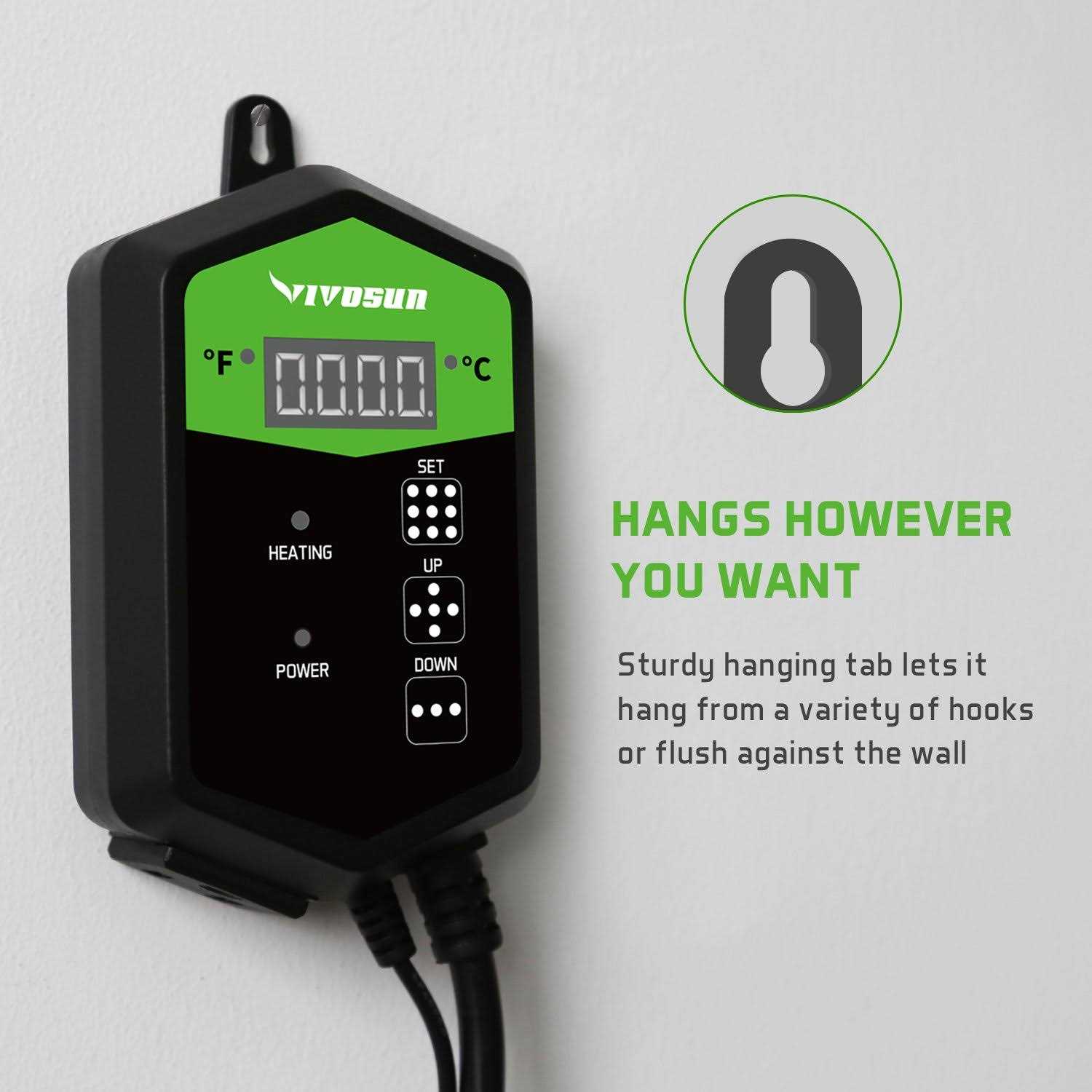 VIVOSUN Digital Heat Mat Thermostat Temperature Controller 40108 f for Seedlings Germination Rooting Fermentation and Reptiles - Image 5