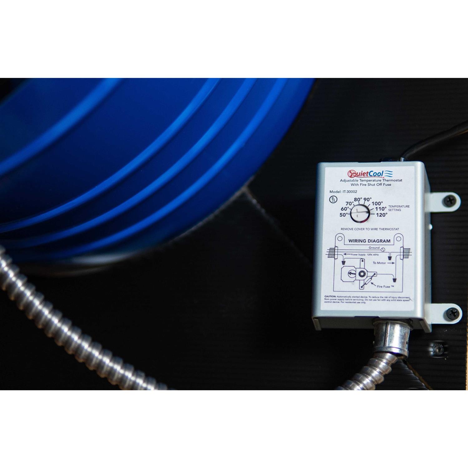 QuietCool Attic Fan Mechanical Replacement Thermostat with Built-in Fire Safety Shut Off - Image 3