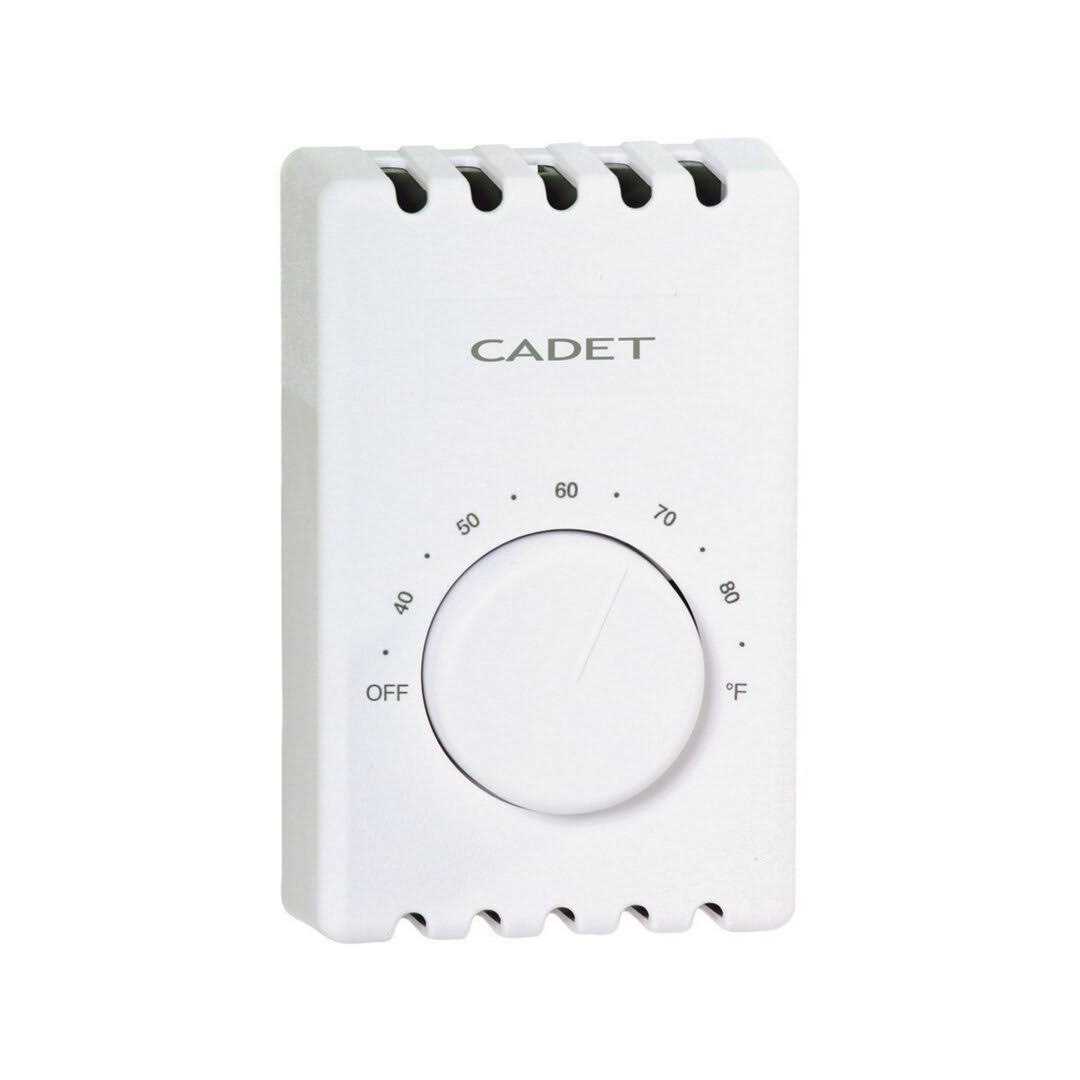 Cadet 08300 White Single Pole Thermostat - Image 3