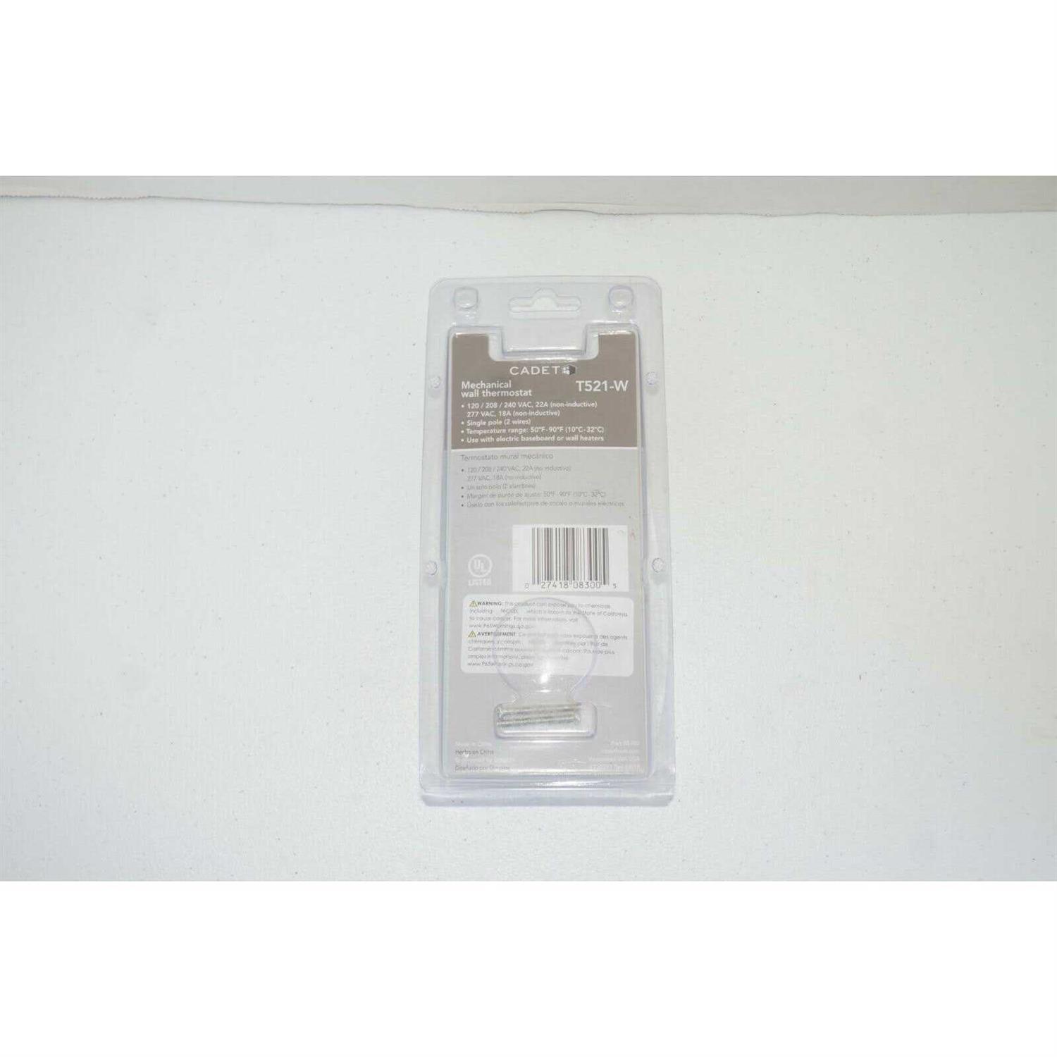 Cadet 08300 White Single Pole Thermostat - Image 4