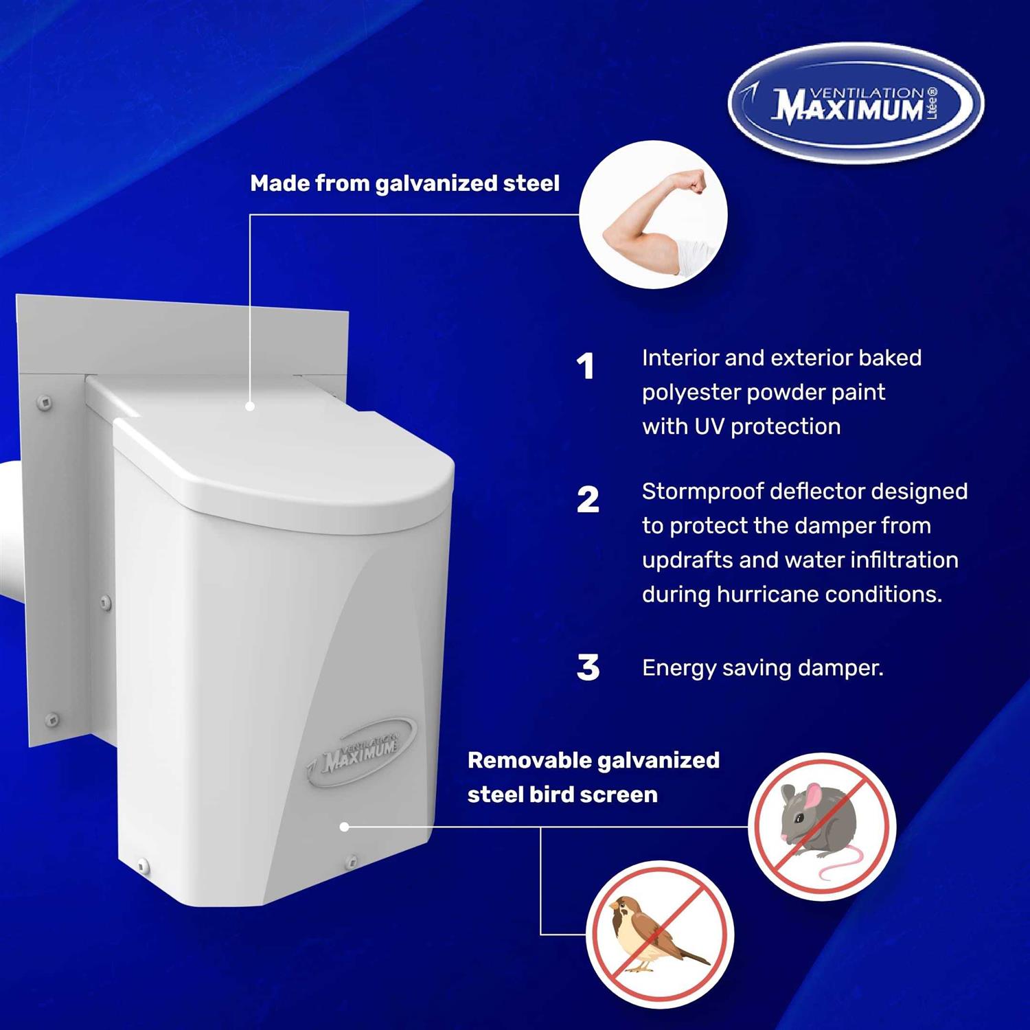 Ventilation Maximum AF4C-BL Exhaust Vent - Image 3
