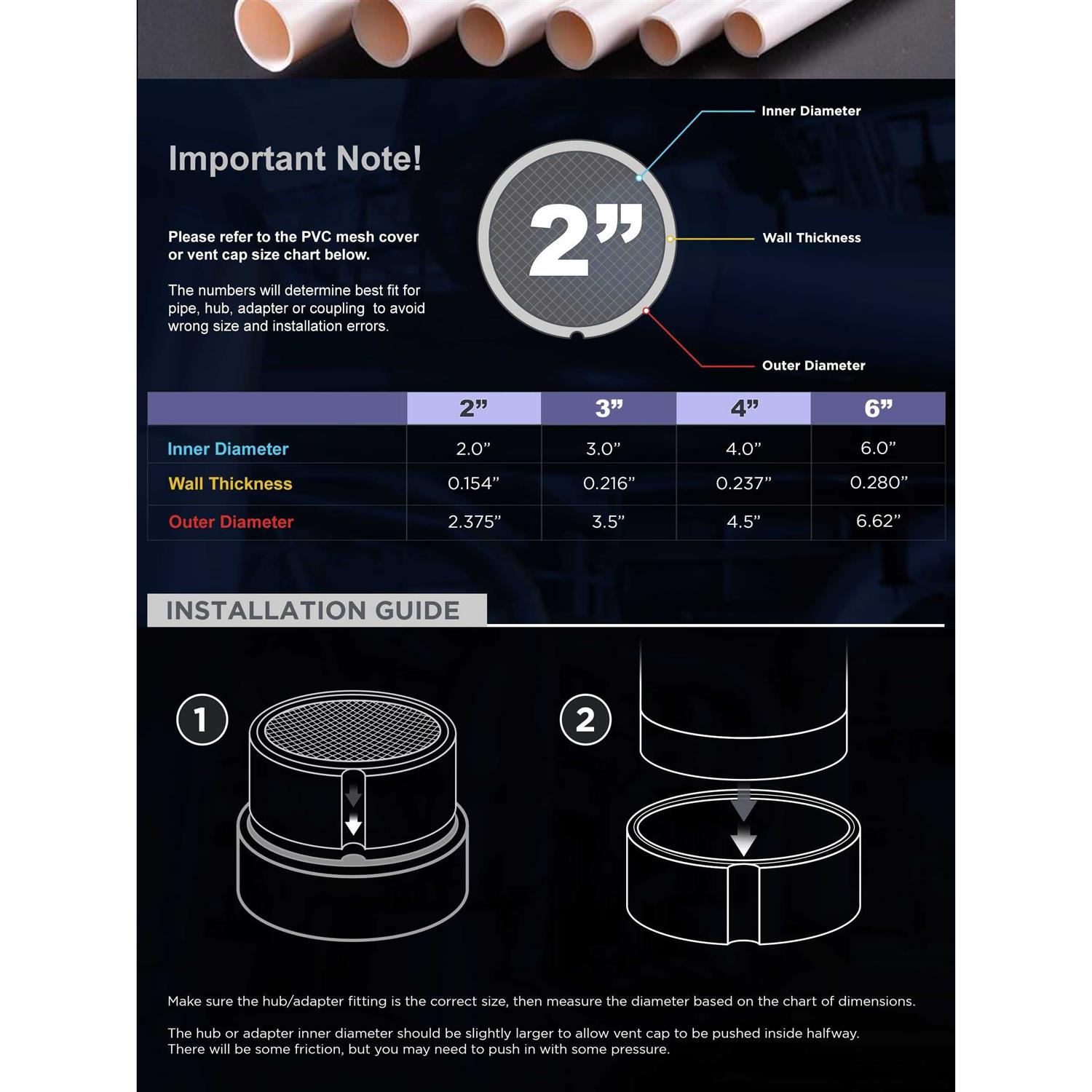 Raven R1508 Termination Cap Vent Cover Mesh Screen Round Furnace PVC Pipe Stainless Steel Roof Vent Cap - Image 3