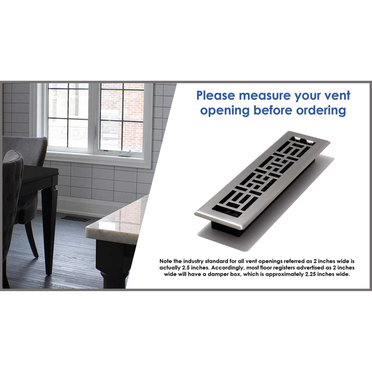 Decor Grates pl212-blk 2-Inch by 12-Inch Plastic Floor Register - Image 5