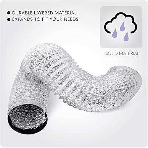 Cosmo 6 Inch 6 Foot Aluminum Duct - Image 3