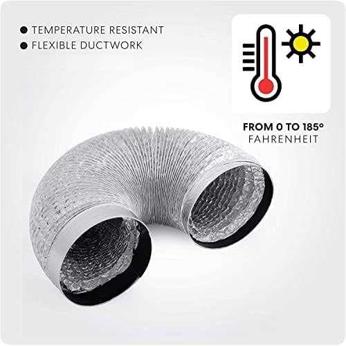 Cosmo 6 Inch 6 Foot Aluminum Duct - Image 4