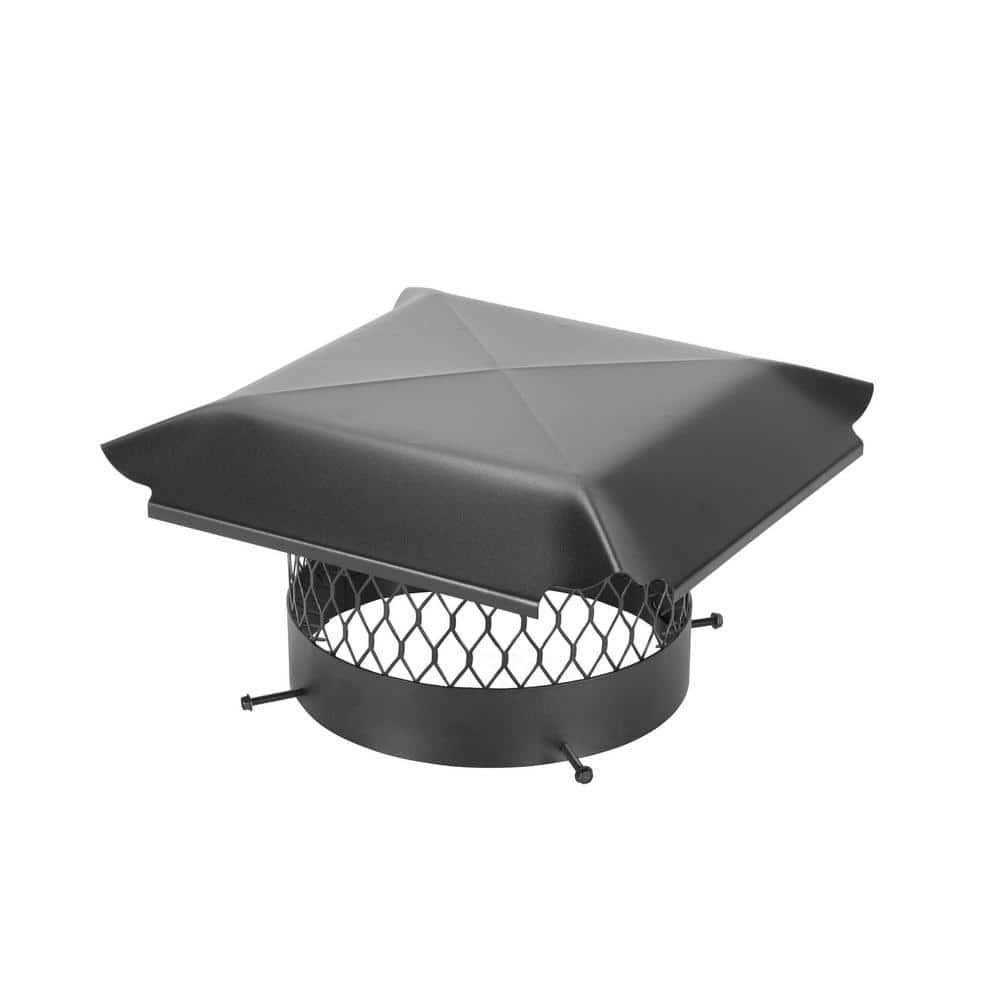 Draft King CBO10 Round Black Galvanized Steel Bolt on Single Flue Chimney Cap - Image 5