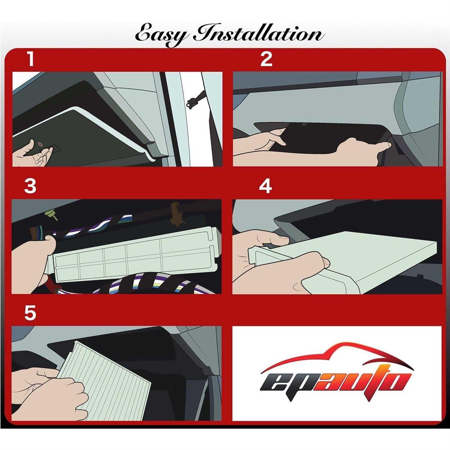 Epauto Cp285 Premium Cabin Air Filter includes Activated Carbon - Image 4