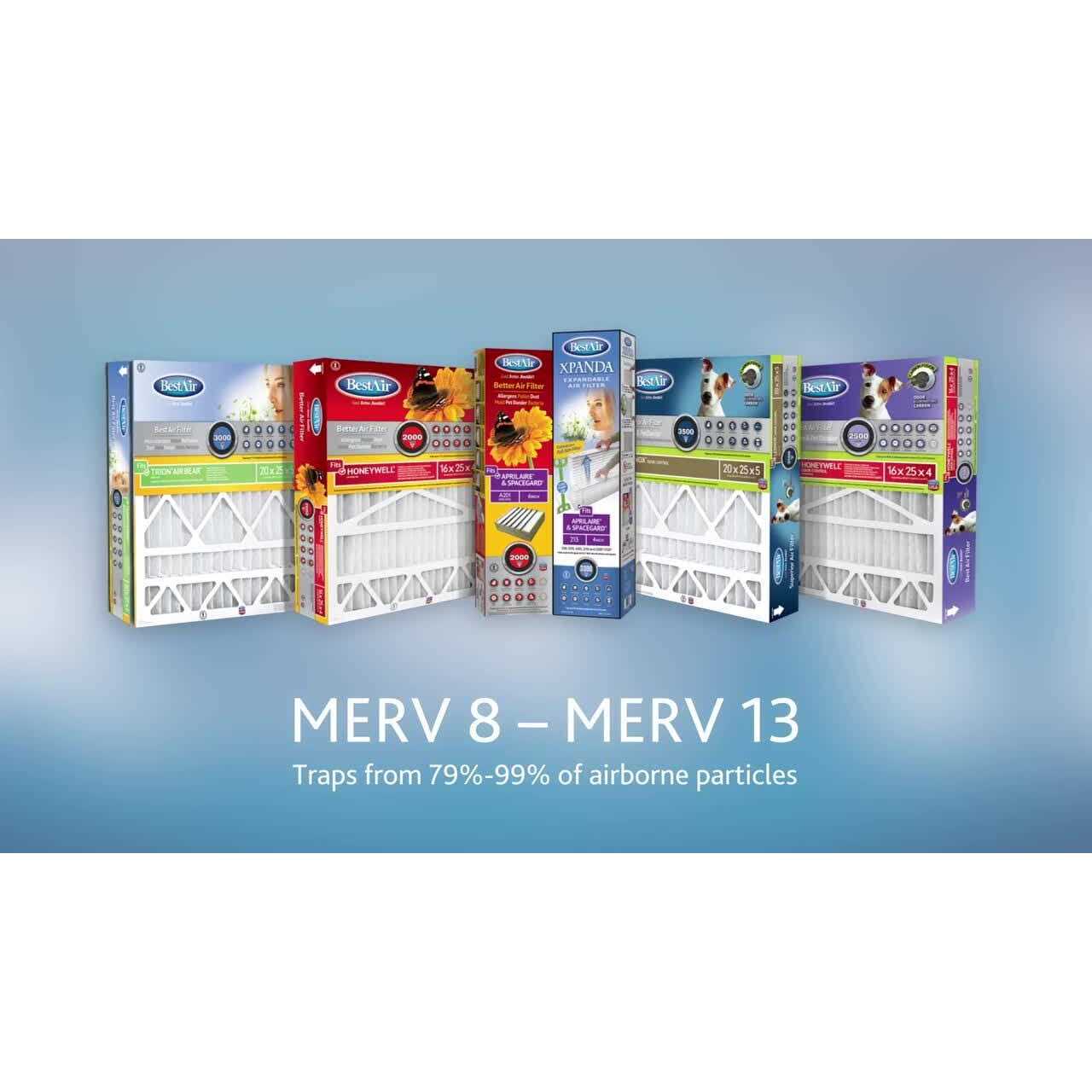 BestAir 20 x 20 x 2 Commercial Pleated Air Filter MERV 8 - Image 5