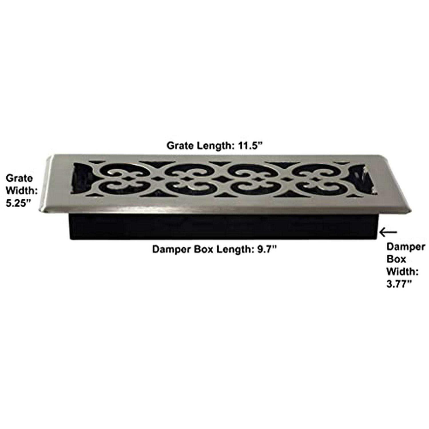 Decor Grates SPH410-NKL-8 Scroll Floor Register - Image 3