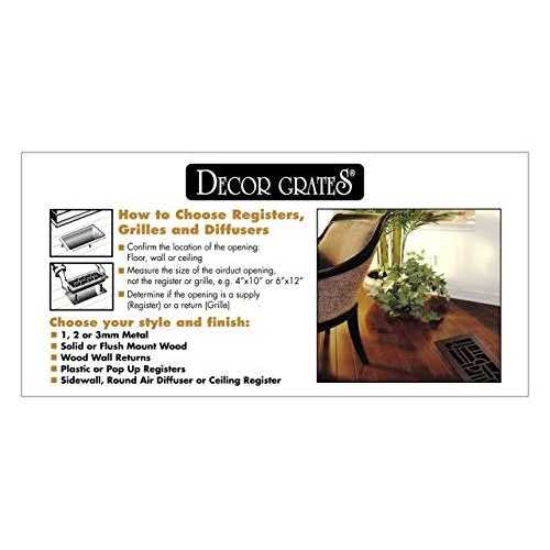 Decor Grates 4 in. x 8 in. Plastic Floor Register - Image 3