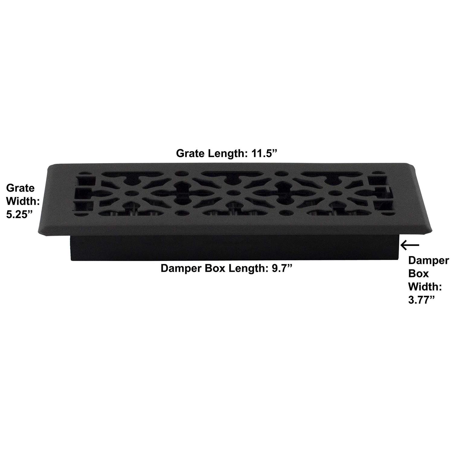 Decor Grates AGH410-BLK-8 Gothic Floor Register - Image 3