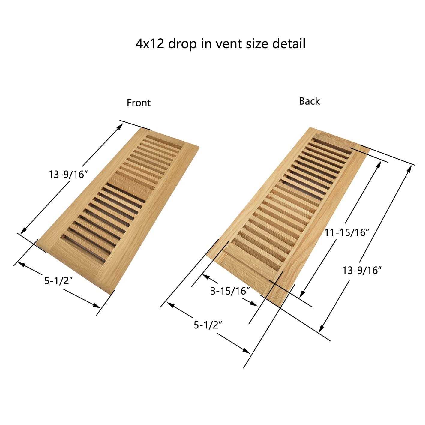 Homewell White Oak Wood Floor Register Vent - Image 5