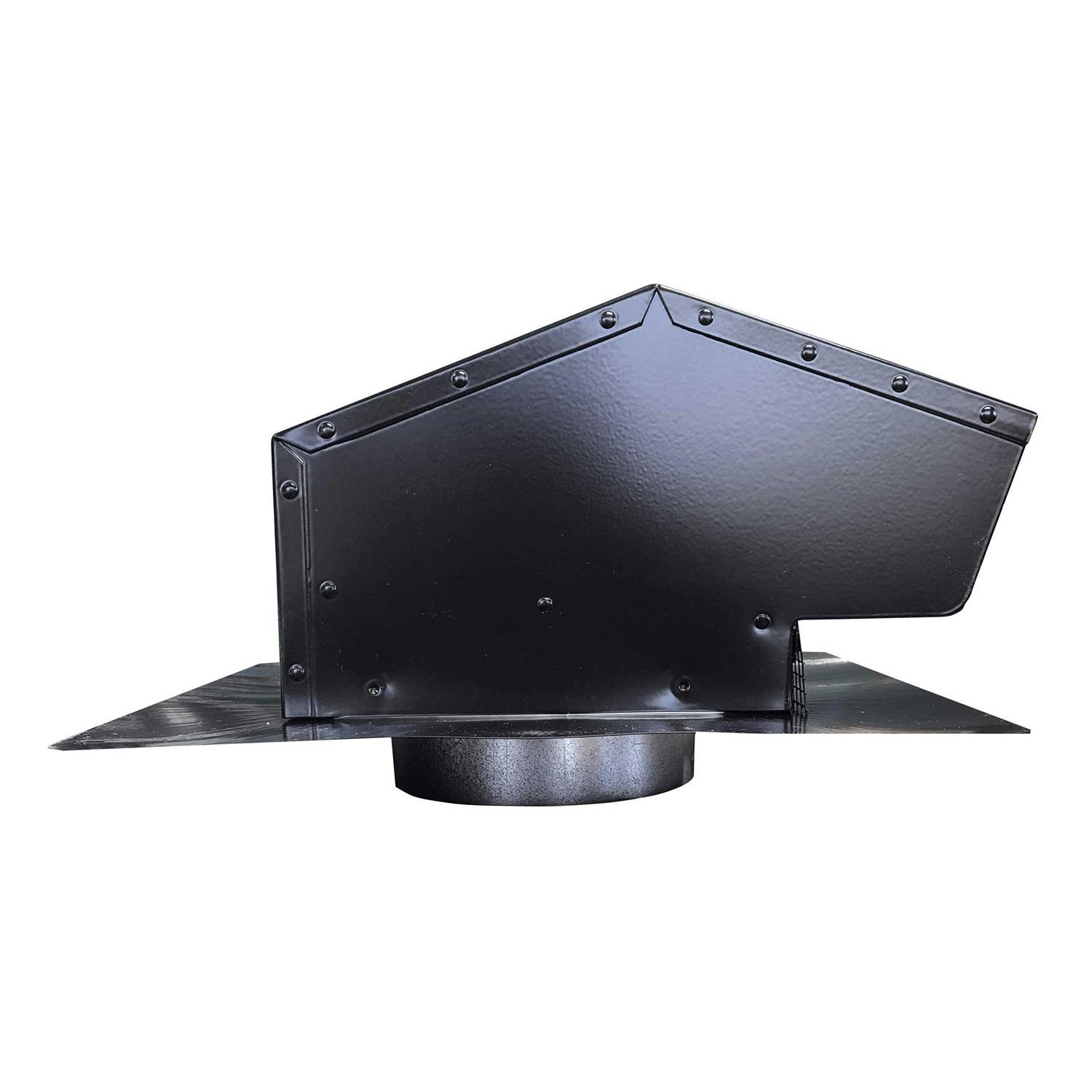 Builder's Best Galvanized Steel Roof Vent Cap with Damper & Removable Screen - Image 3