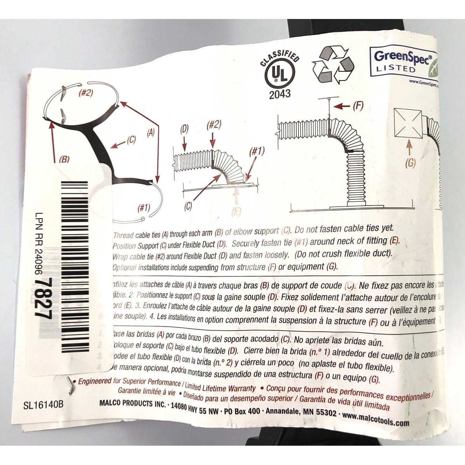 Malco FDS1 Flexible Duct Support - Image 3