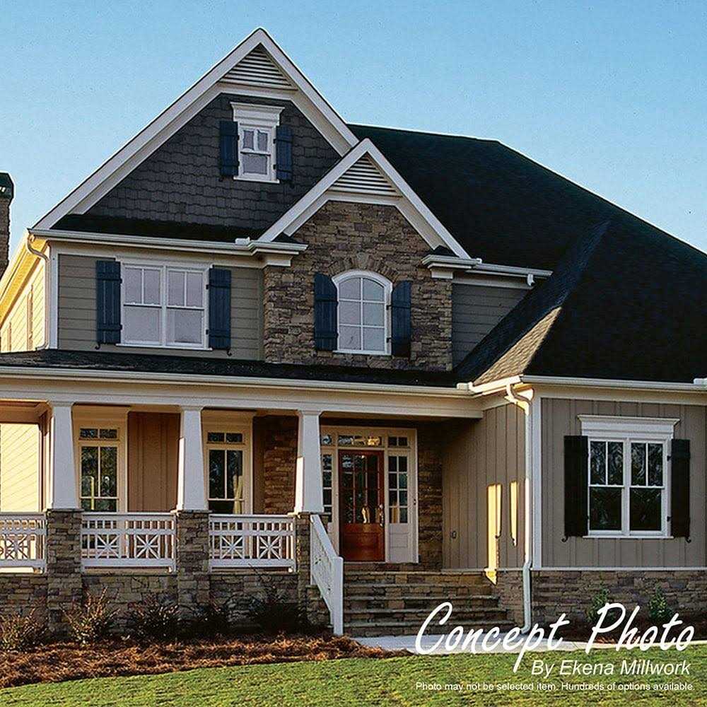 Vertical Functional Gable Vent with Flat Trim Frame Ekena Millwork GVPVE - Image 5