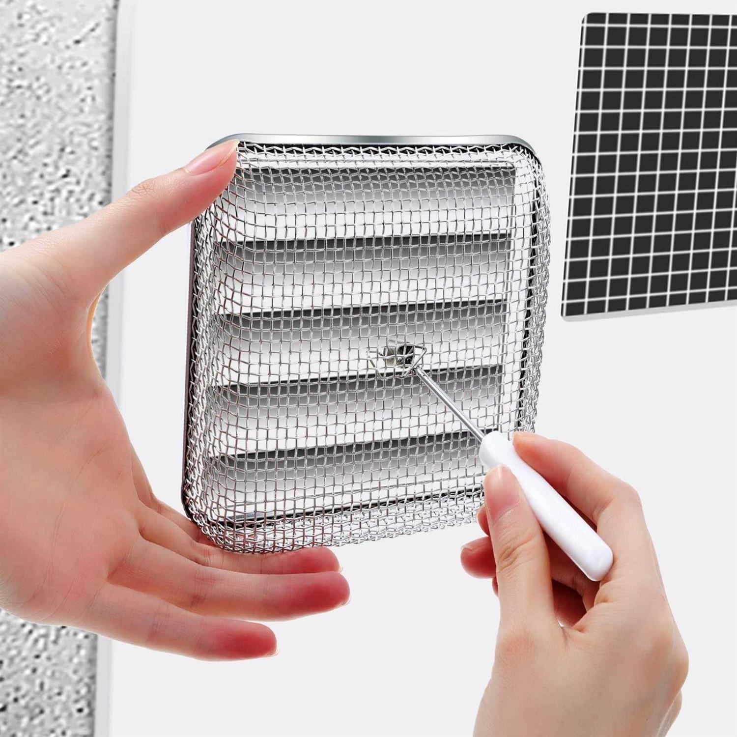 Tatuo Flying Insect Screen Rv Furnace Vent Cover Water Heater Vent Cover Stainless Steel Mesh with Installation Tool - Image 3