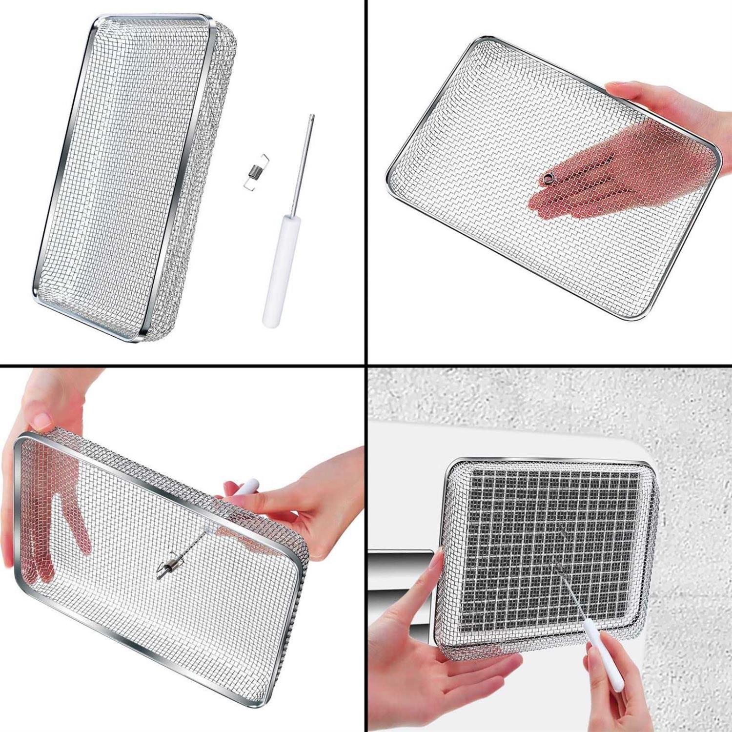 Tatuo Flying Insect Screen Rv Furnace Vent Cover Water Heater Vent Cover Stainless Steel Mesh with Installation Tool - Image 5