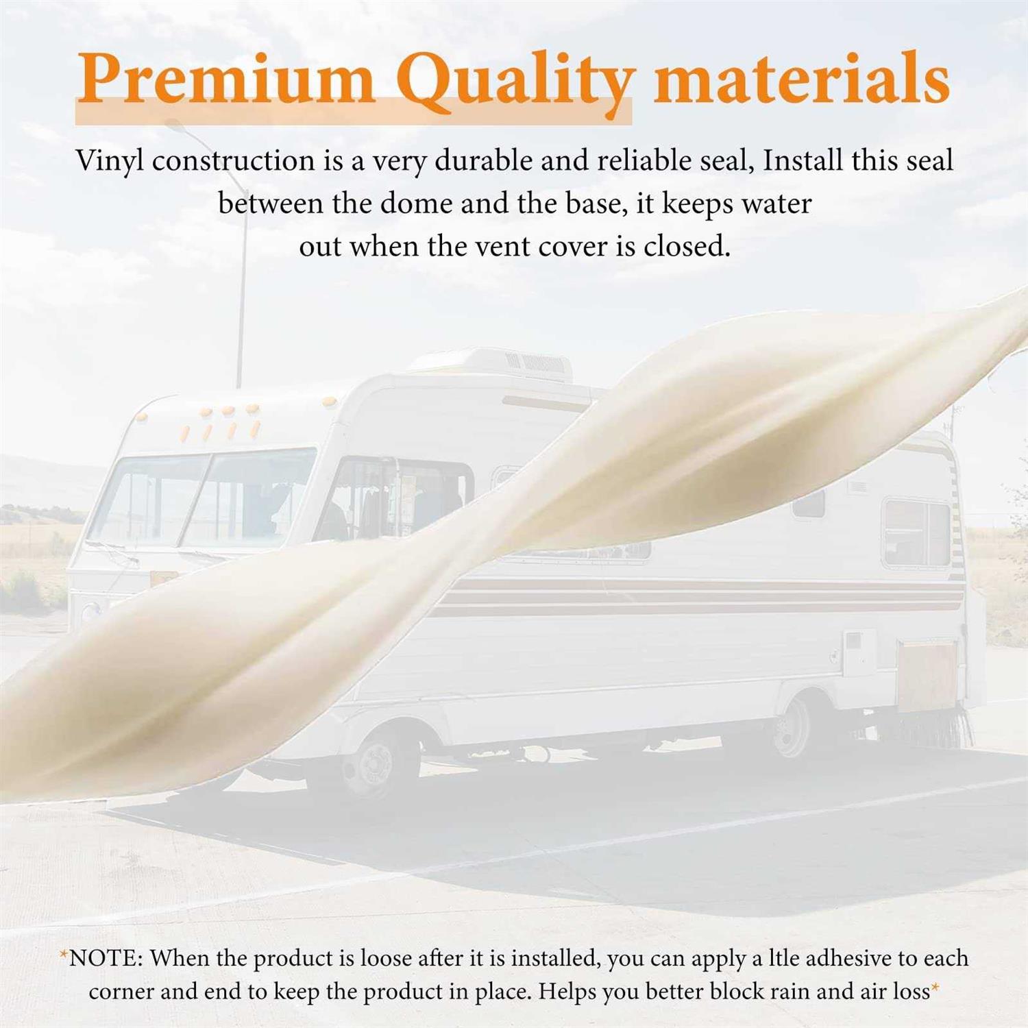 Rv Roof Vent Vinyl Seal Bvd0455-01 51'' Replacement for Ventline Vinyl Seal, Hengs and Camco Roof Vents - Image 4