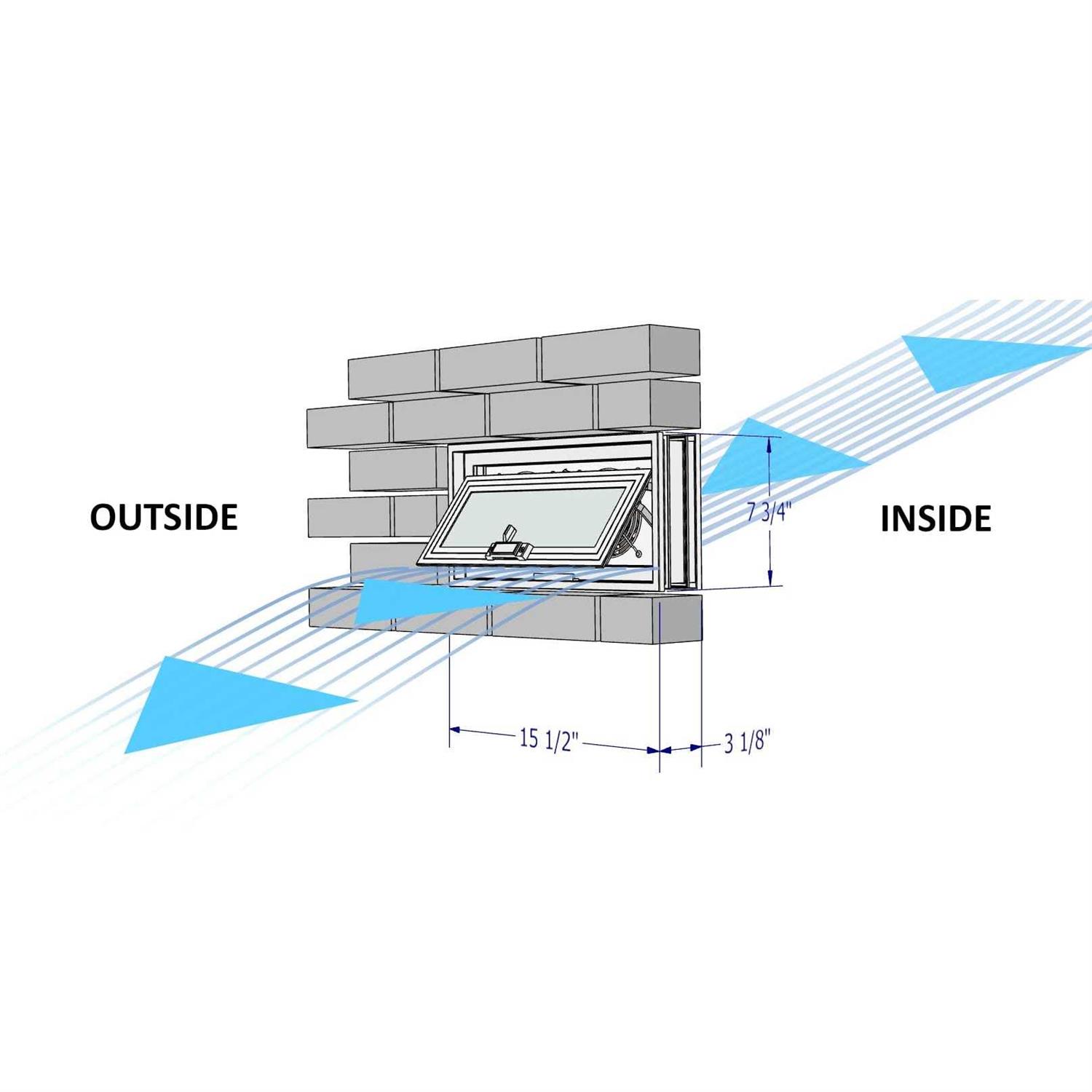 Crawl Space Vent for 16 x 8 Foundation Openings - Image 3
