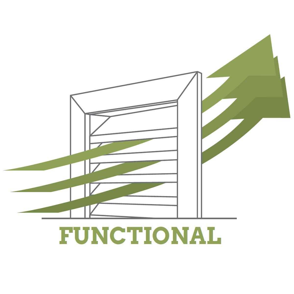 Ekena Millwork GVPVE12X1801FUN Vertical Gable Vent Functional PVC Gable Vent w/ 1 x 4 Flat Trim Frame - Image 4