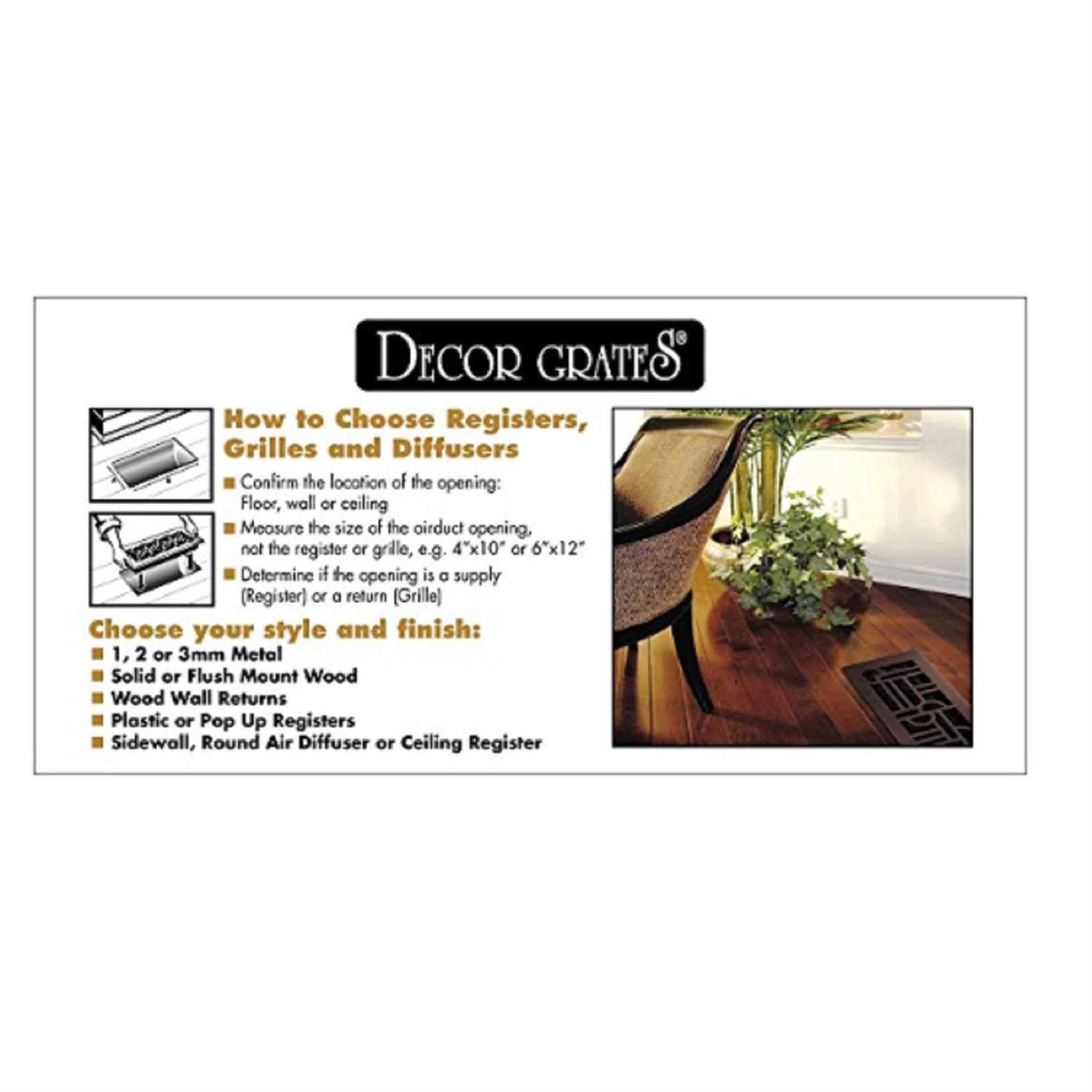 Decor Grates AJH410-RB Oriental Floor Register - Image 5