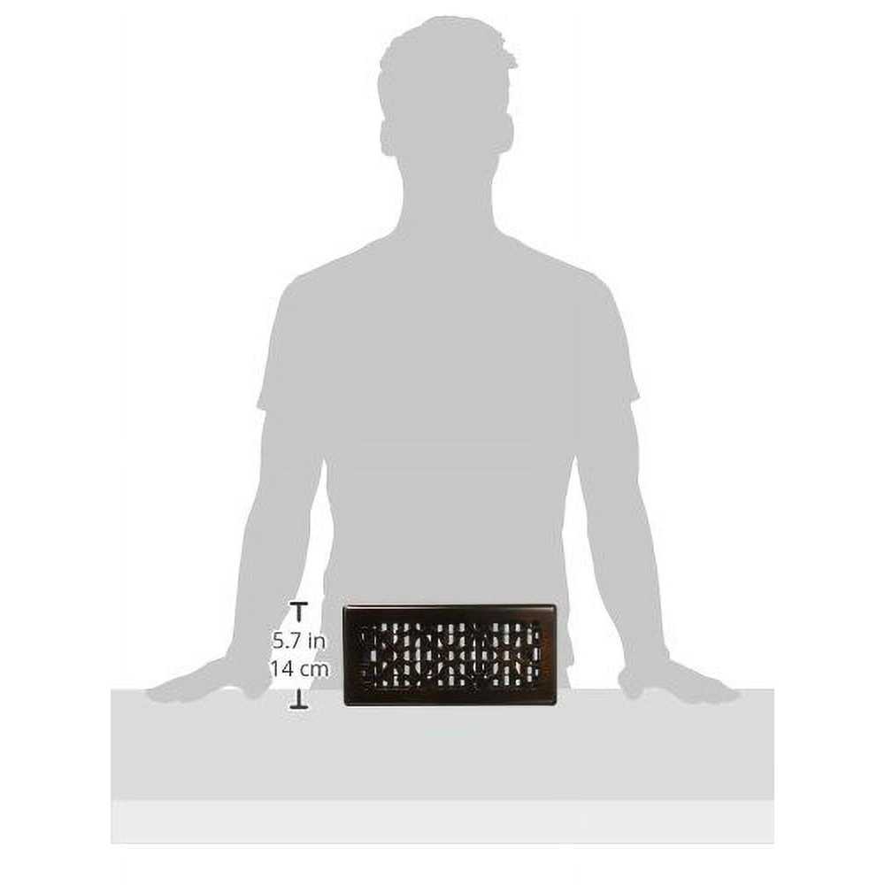 Decor Grates 4 inch x 10 inch steel finish Gothic design floor register - Image 5