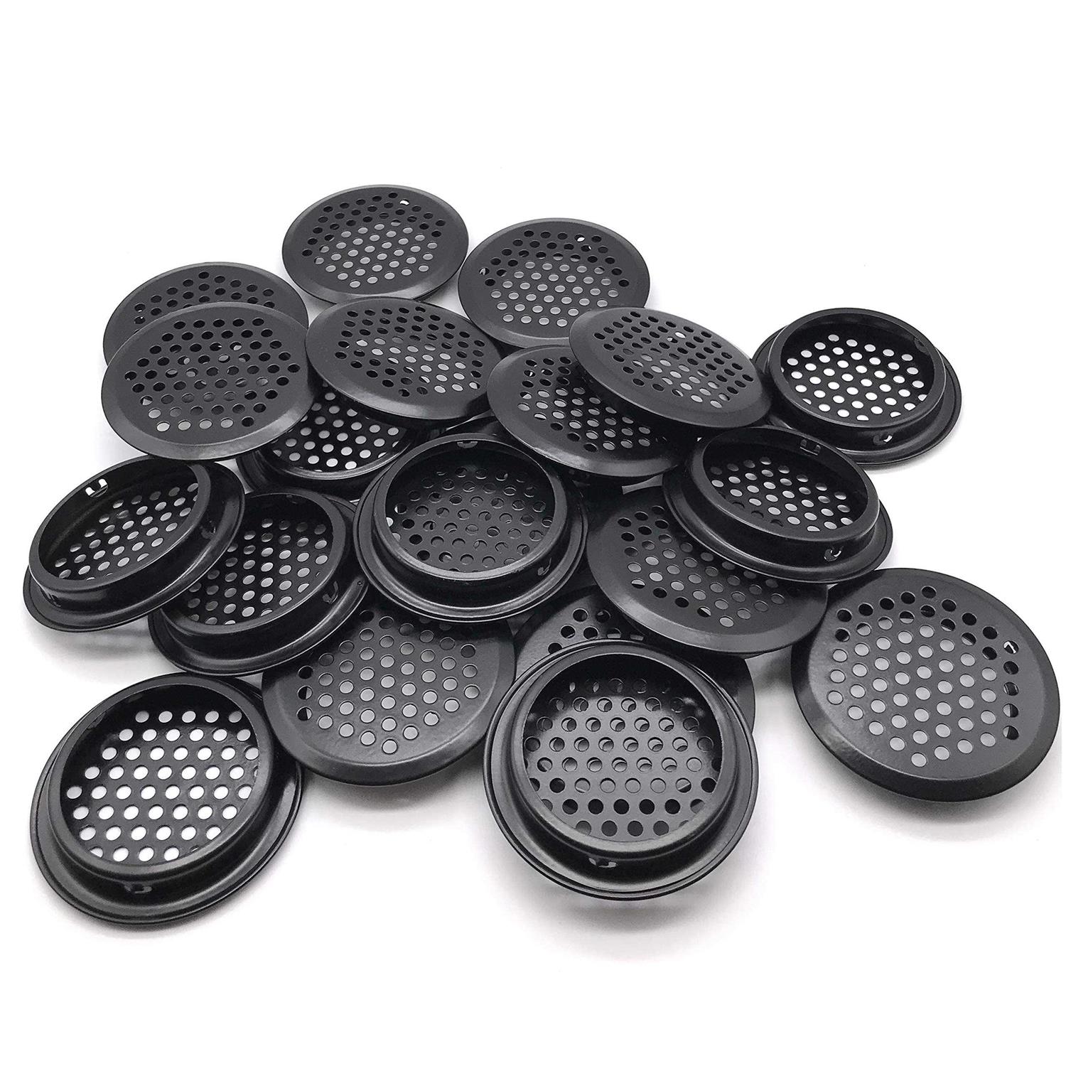 NACX 20 Pcs Air Vents 53mm Circular Soffit Vent Stainless Steel Round Vent Mesh Hole Louver for Kitchen Bathroom Cabinet Wardrobe